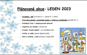 Pl&aacute;novan&eacute; akce na leden 2023